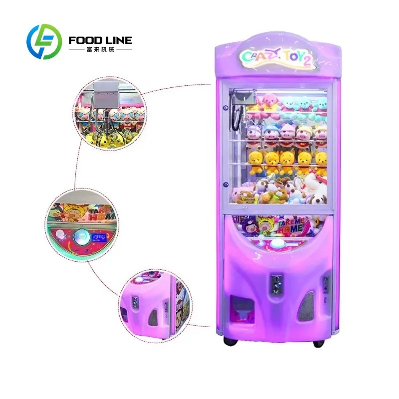 Arcade Toy Vending Machine - Op maat gemaakte muntbediende arcade klauwkraanautomaat