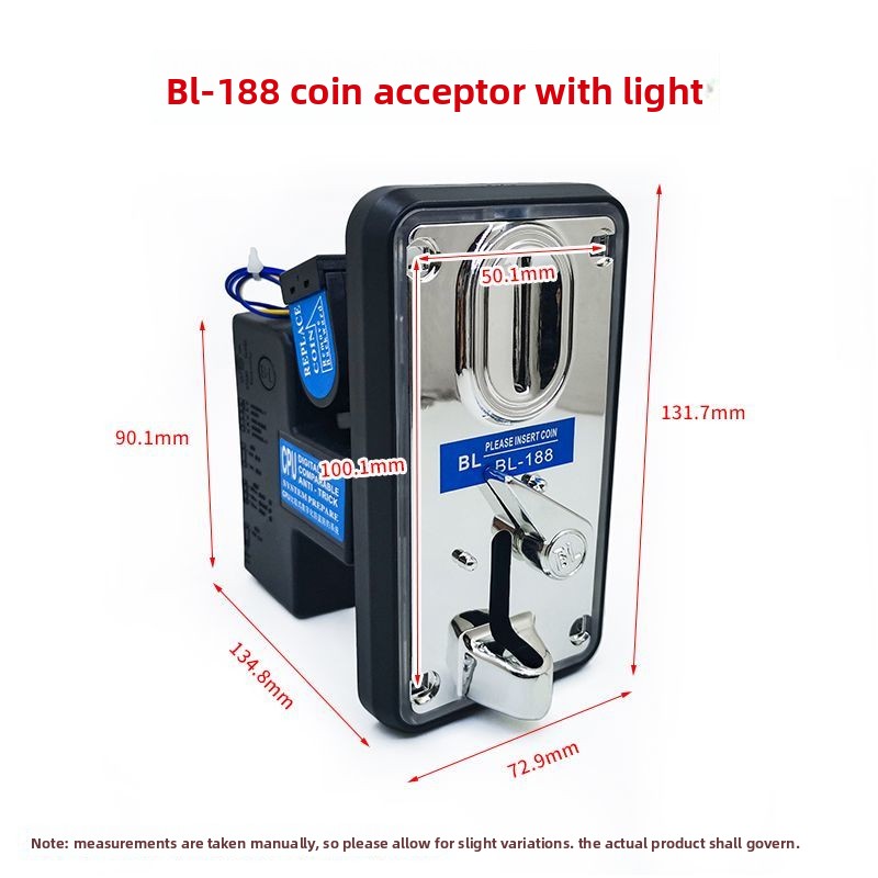 Coin Acceptor Selector - BL188 Muntaccepter met lichtgegeven anti-jam muntensysteem