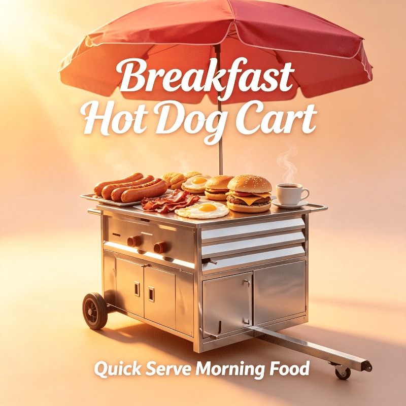 Compacte mobiele snackwagen op - Hot Dog Vending Cart recensie en prijs