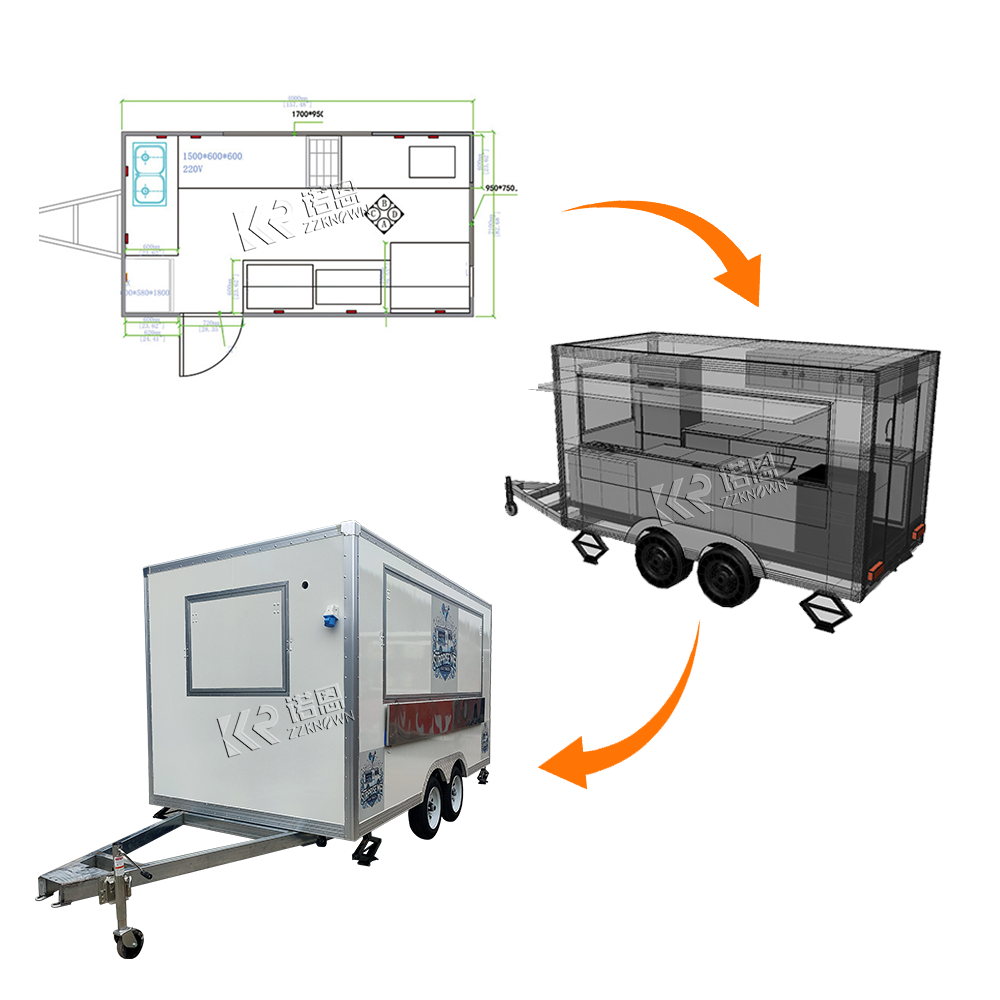 Nieuw ontwerp ijskiosk fastfoo - Hot Dog Vending Cart recensie en prijs